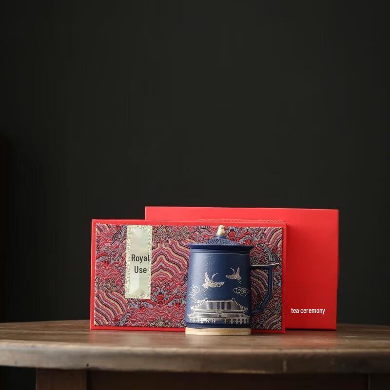 Muyi Dehua Ceramic Imperial Crane Office Mug