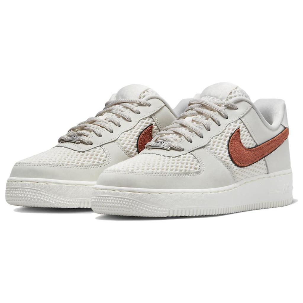 New Nike Air Force 1 Low Basketball Leather Light Bone Sail Women's DZ5228-100
