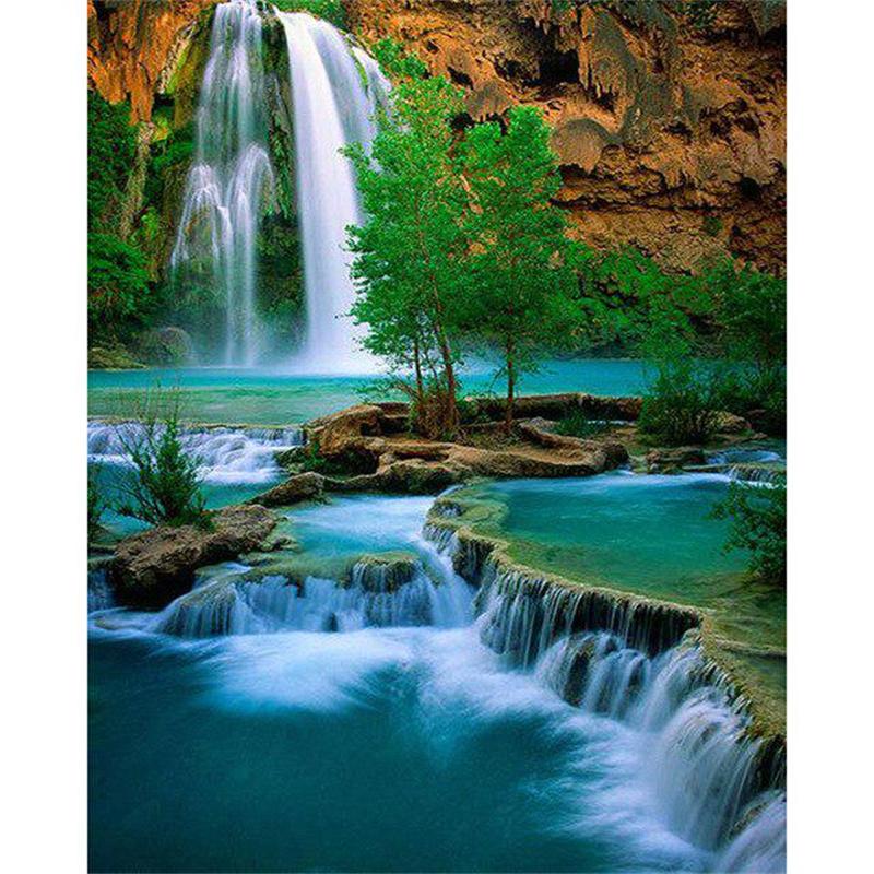 5D DIY Diamond Painting Mountain Landscape Diamond Embroidery Cross Stitch Kit Rhinestone Mosaic Home Decor