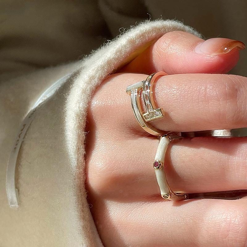Ring Sophisticated Copper In Unique Geometric Form Ideal For Stylish Accessories Womens