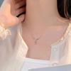 Minimalist Water Drop Necklace for Female Minority Design: Geometric Line Collar Chain Necklace Ornament