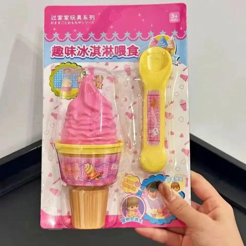 Food Feeding Pudding Toy Early Education Simulation Role Play Kitchen Lamian Noodles Ice Cream Ornament Kids Gifts Kid Friendly Entertaining Fun Safe