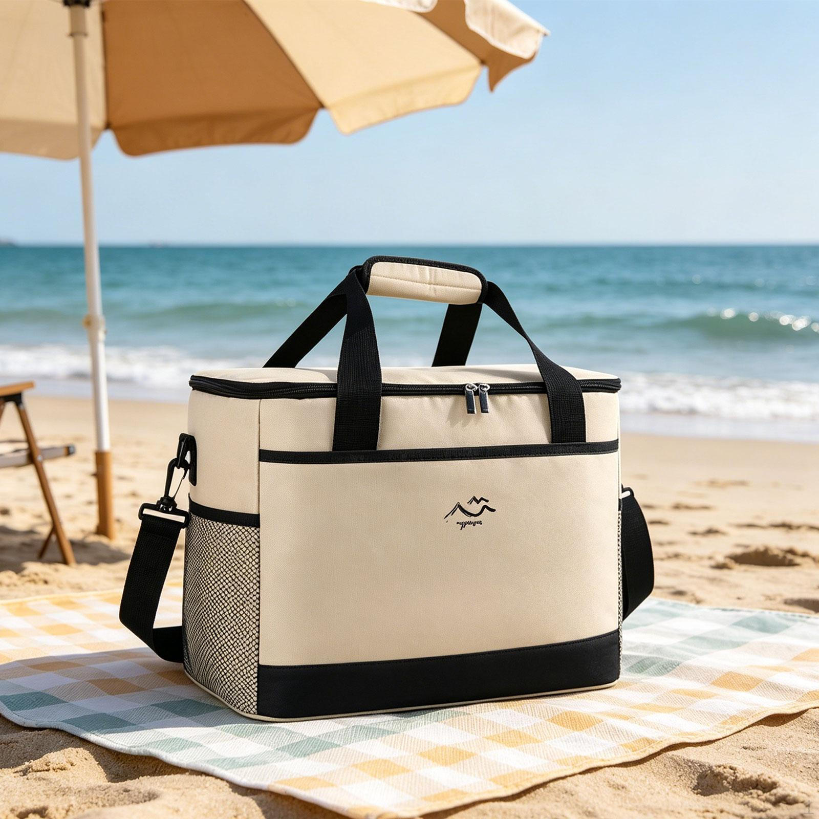 

Insulated Picnic Bag Lunch Box Leakproof Oxford Cloth Waterproof Design Suitable for Outdoor хаки