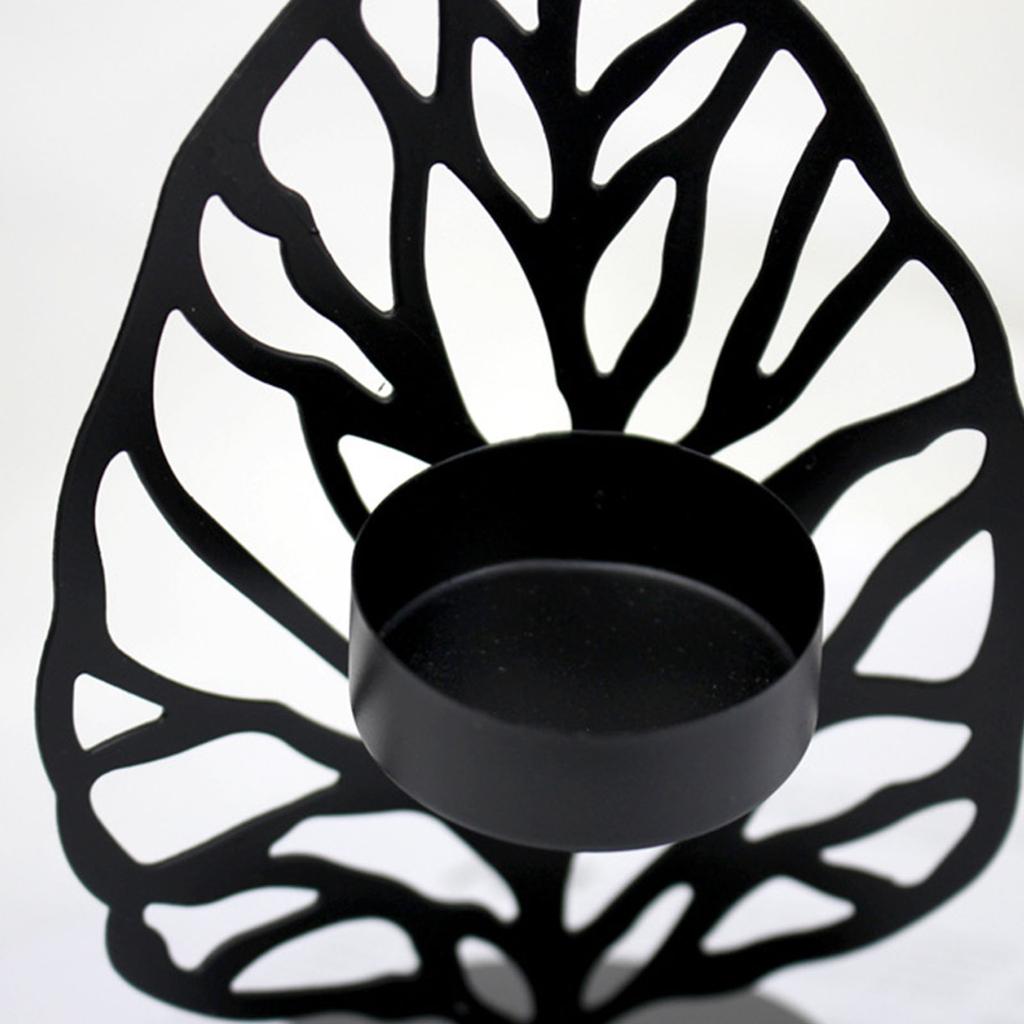 Porte-bougie Rétro Feuille Bougeoir Ornement Décoration de Bureau pour Dîner Romantique Décorations de Table de Salle à Manger Événement de Mariage