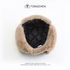 Leather Lei Feng hat, unisex, thickened for warmth, with ear protection, suitable for outdoor activities like skiing and cycling, and lined with