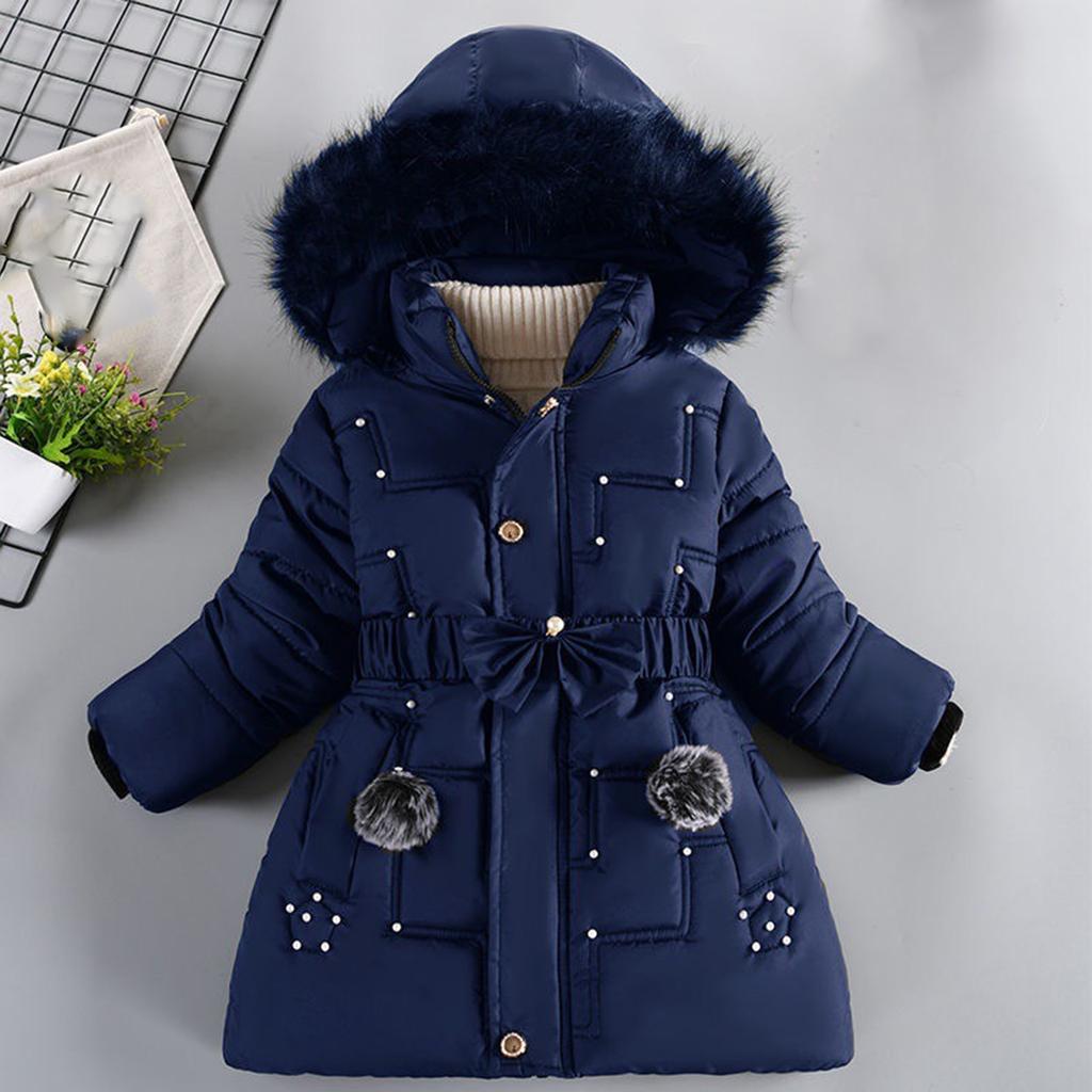Kids' Fashion Fleece-Lined Thickened Hooded Oversized Sweatshirt Warm Casual Jacket For Fall/Winter