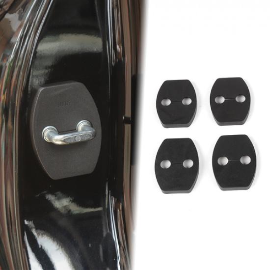4pcs Door Lock Buckle Decor Cover Trim Accessories For 4Runner 2017+Black