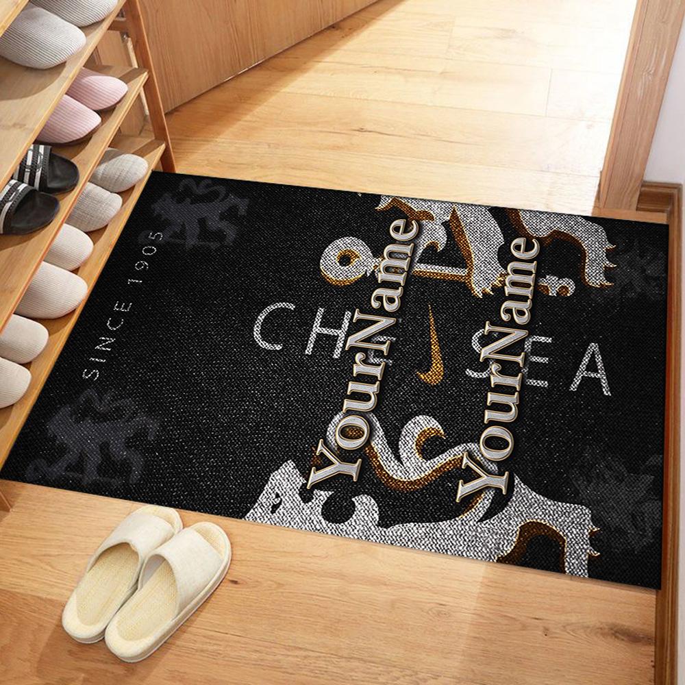 Chelsea Personalized Text Floor Rug Office Rug Perfect for Game Room Kitchen Entryway Bedrooms Anti-slip Rug Decorate Offices