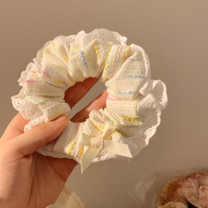 Korean Sweet Lace Large Intestine Hairband Girls Ponytail Headband Scrunchies Hair Ties Hair Ring For Women Hair Accessories