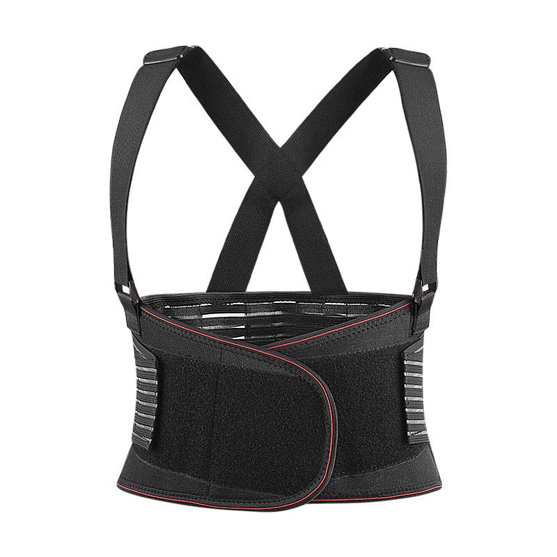 Atmungsaktiver Lendenwirbelstützgürtel mit Aluminiumplatte für Damen und Herren - Fitness- und Sport-Rückenschutz