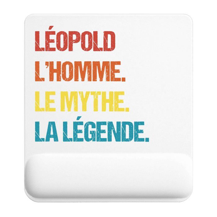 Tapis de souris - PLANETEE - Léopold Mythe Légende Vintage - 22x18 cm - Impression sublimation HD - Surface antidérapante