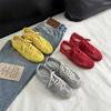 Fashion New Style Luxury Shoes Women Summer Flat Lace-up Forrest Gump Shoes Women Genuine Leather Mesh Ventilation Sneaker Zapatos Mujer