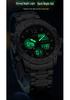 Sanda Men's Dual Display Multifunction Steel Band Sport Waterproof Watch