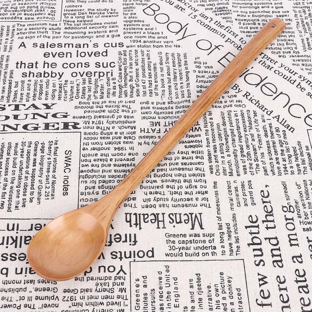 Kids Table Dessert Bamboo Cooking Cutlery for Children Catering Wooden Kitchen Utensil Spoon Tea Spoon Soup Spoon