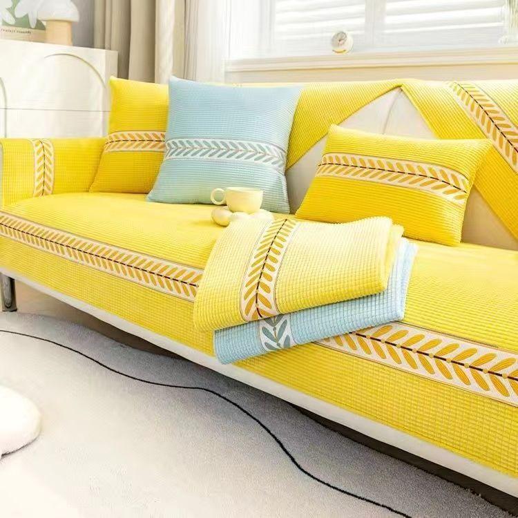 Corn Velvet Sofa Cover New Sofa Cushion All-season Universal Backrest Towel Cover Sofa Cushion Cloth Cushion