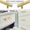 10pcs Brushed Brass Cabinet Handle  Gold Drawer Pulls Easy Install Drawer Handle for Kitchen Cupboards & Furniture