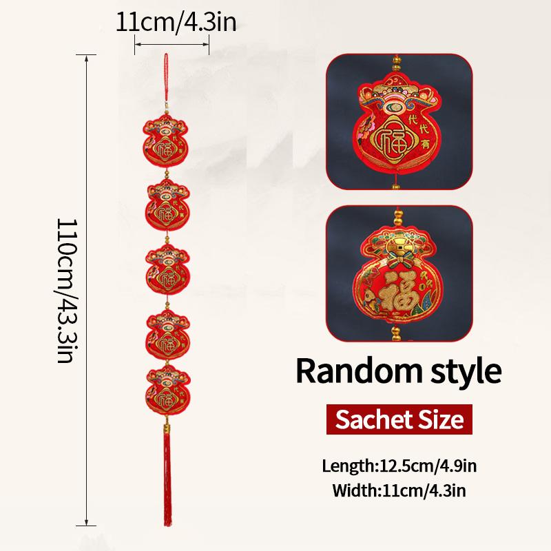 New Year 2026 Pendant Chinese Traditional Ornament with Tassel Home Party Hanging Supplies The Year of Horse Party Accessorie