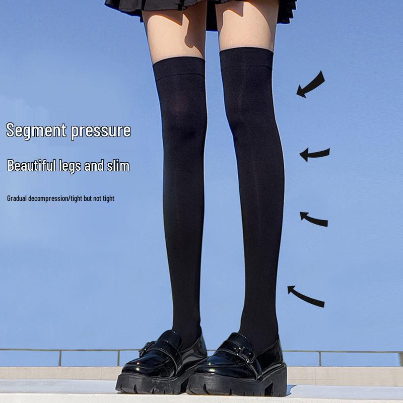 Women s Sheer Over-the-Knee White Solid Color Socks - Spring/Summer Thin Velvet JK Long Socks One Size: Velvet Over-the-Knee Socks