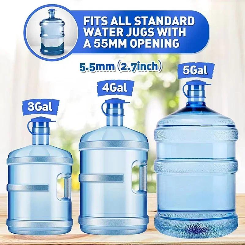 Reusable Silicone Water Bottle Cover Water Jugs Cap Non-Spill Thick Bottle Caps with Inner Plug Durable Drinking Bucket Plug