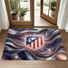 Atletico Madrid Design Crystal Velvet Rug Soft Decorative Mat for Bedroom Entrance