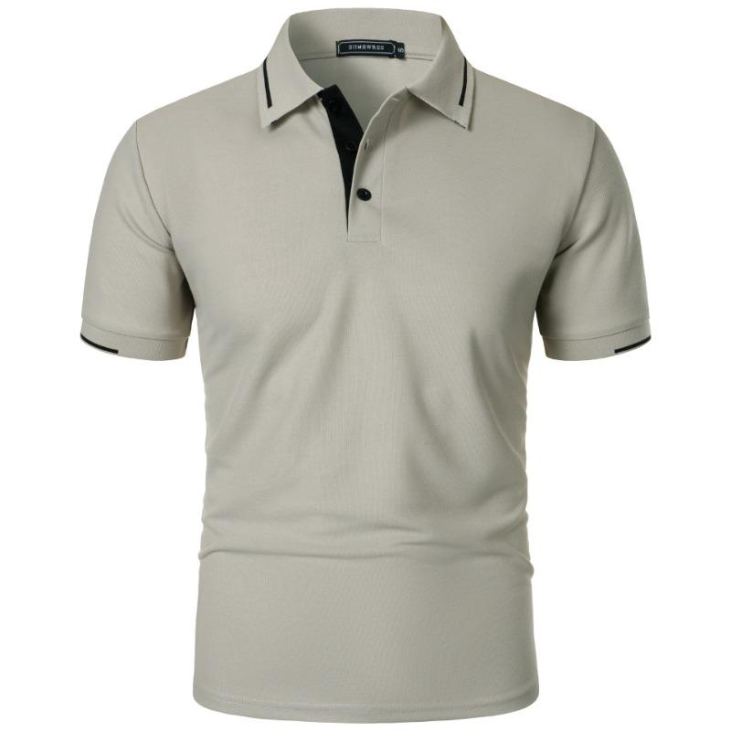 Mens Summer Classic Short Sleeve Polo Tops Button Placket Regular Fit and Solid Lightweight Casual Outdoor Pullover Topss
