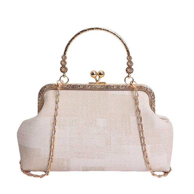 Fashion Chain Bag Women's Summer New Fashion Simple Shoulder Shell Bag Casual Plaid Messenger Bag Bag