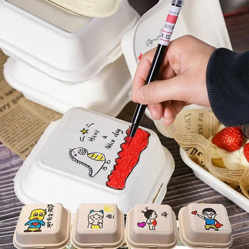 Disposable Lunchbox Bento Food Containers Baking Dessert Microwavable Burger Snack Boxes Cake Bowl Picnic Camping 10PCS