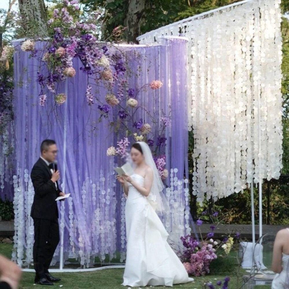 Avdelningsgardin DIY Snören med Snäckpärlor Färdig Pärlrund Snäckdekor Gardin Hushåll