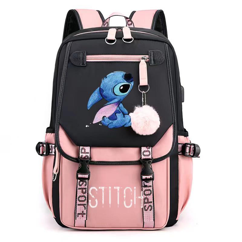 Fashionable Color Blocked Stitch Pattern Student Large Capacity Backpack For Travel And School Use