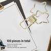 100Pcs Star   Clips Hollow Out Cartoon   Strong Clamping Sturdy Small Paper Clips for Documents Clothes Papers