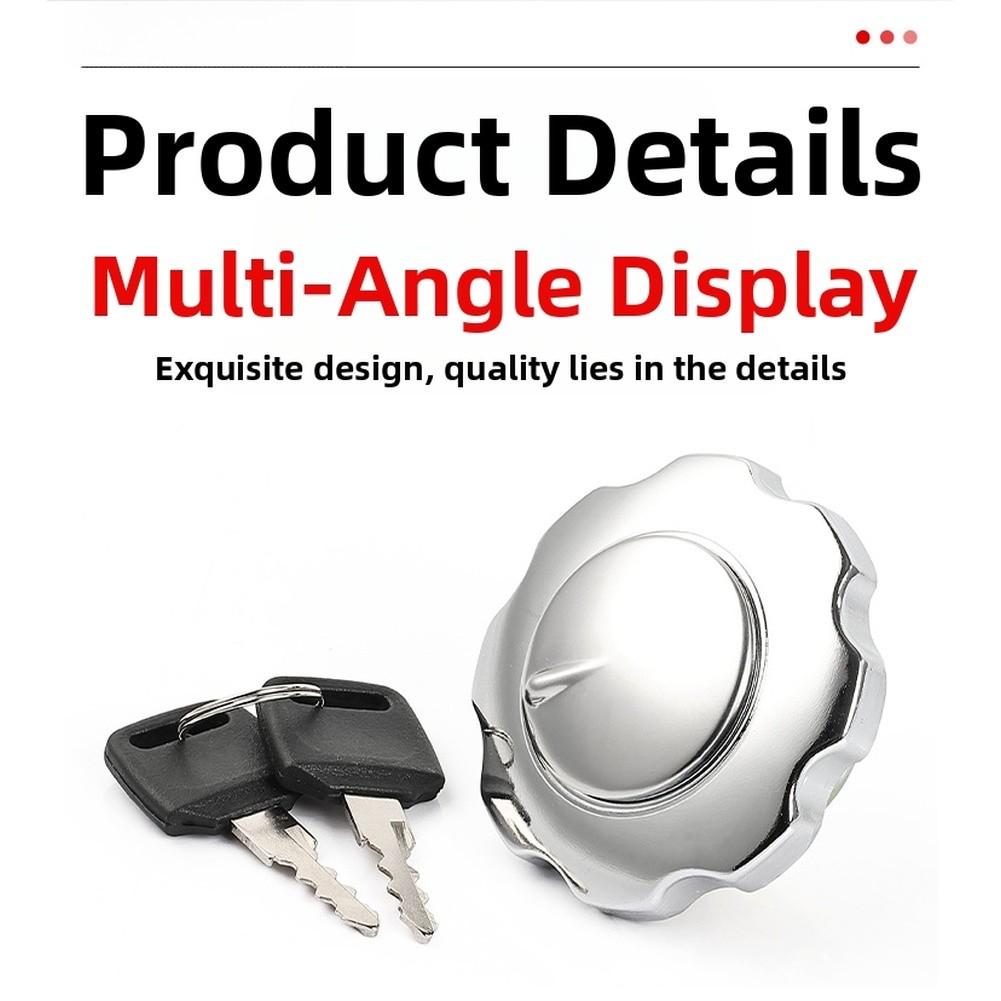 Aluminum Alloy Lock Motorcycle Fuel Cap Fuel System Replacement Wear Resistant Easy Installation Metal Construction