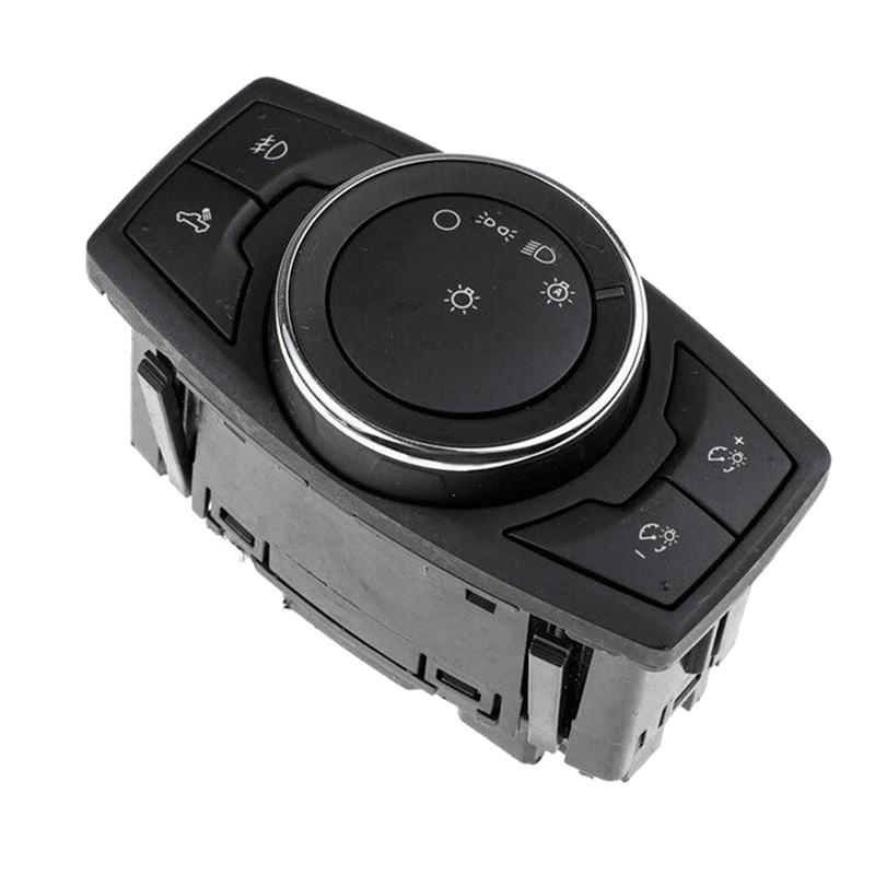 ABS Black Headlight Fog Light Switch Headlight Fog Light Switch Fit for Ford F150 2015-2019