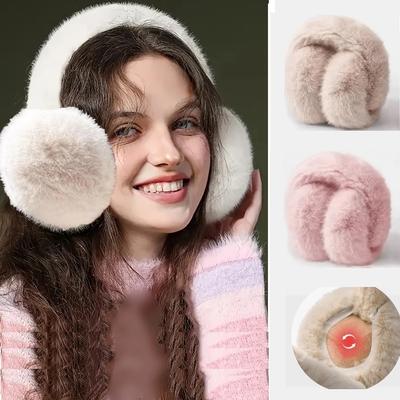 Foldable Plush Earmuffs Fashion Outdoor Cold Protection Earmuff Women Men Faux Fur Ear-Muffs Earflaps Soft Winter Warm Ear Cover