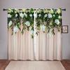 Luxury Flower Floral Clolorful Window Curtains for Kids Bedroom Living Room Hall Treatments Kitchen HomeDecor Drapes Blinds 2Pcs