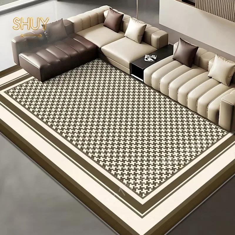 Nordic Style Black and White Carpet Large Area Living Room Decoration Luxury Home Decor Carpets Sofa Table Non-slip Custom Rug