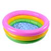 Three Ring Rainbow Foldable Inflatable Swimming Tub Toy Round Pool Baby Waterproof Playhouse Sand Table Fishing Toy Toddler Shower Bath for Children