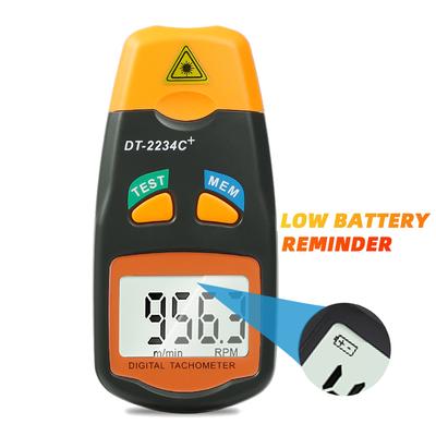 Digitální laserový otáčkoměr DT2234C+ Bezkontaktní měřič otáček až 99 999 ot./min LCD displej Měřič otáček Rychlost pro motory soustruhů