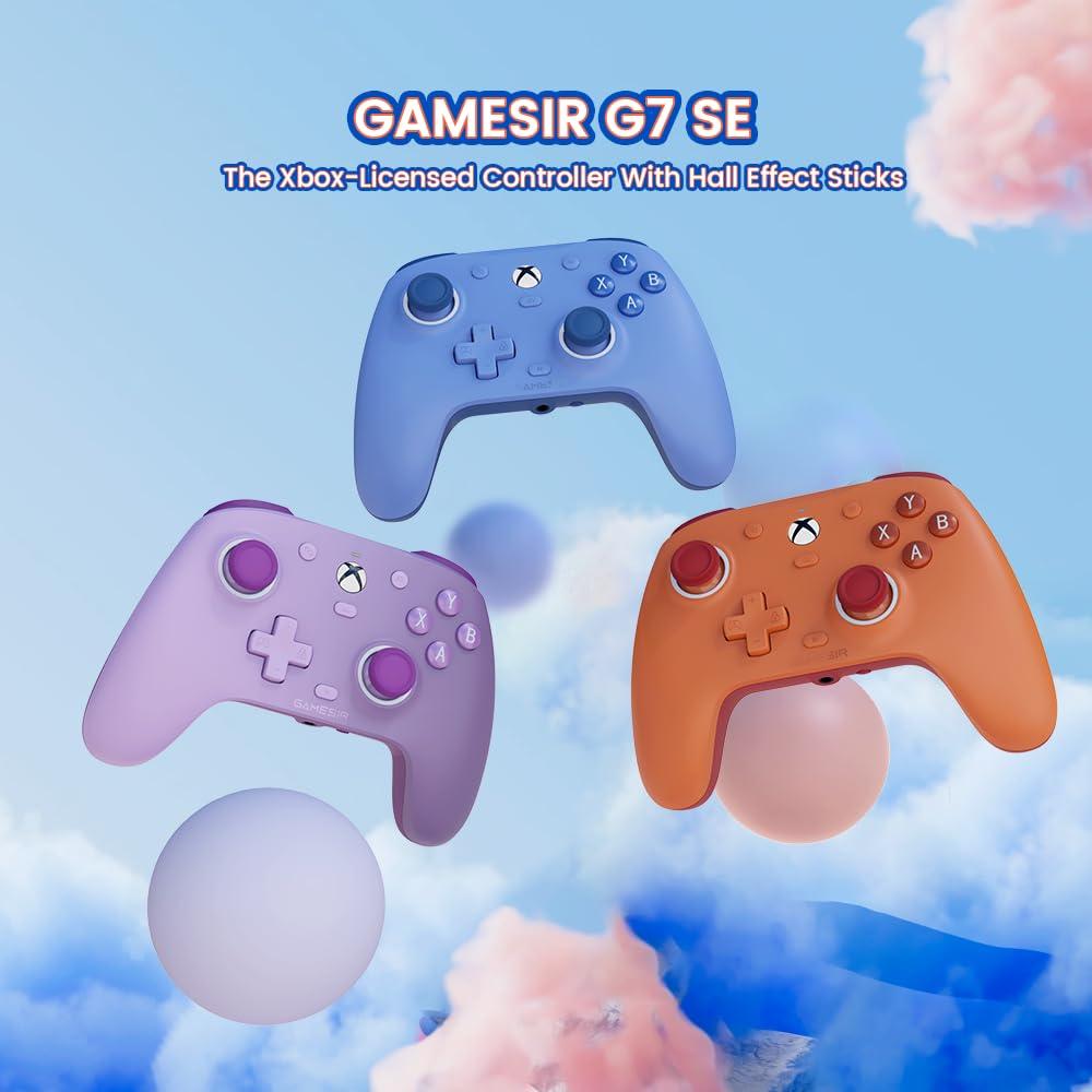 GameSir G7 SE Wired Controller for Xbox One, Xbox Series X|S, and PC, Hall Effect Joystick with 3.5mm Audio Jack (Blue)