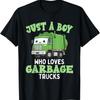 Kids A Boy Who Loves Garbage Trucks Birthday Party Toddlers T-Shirt