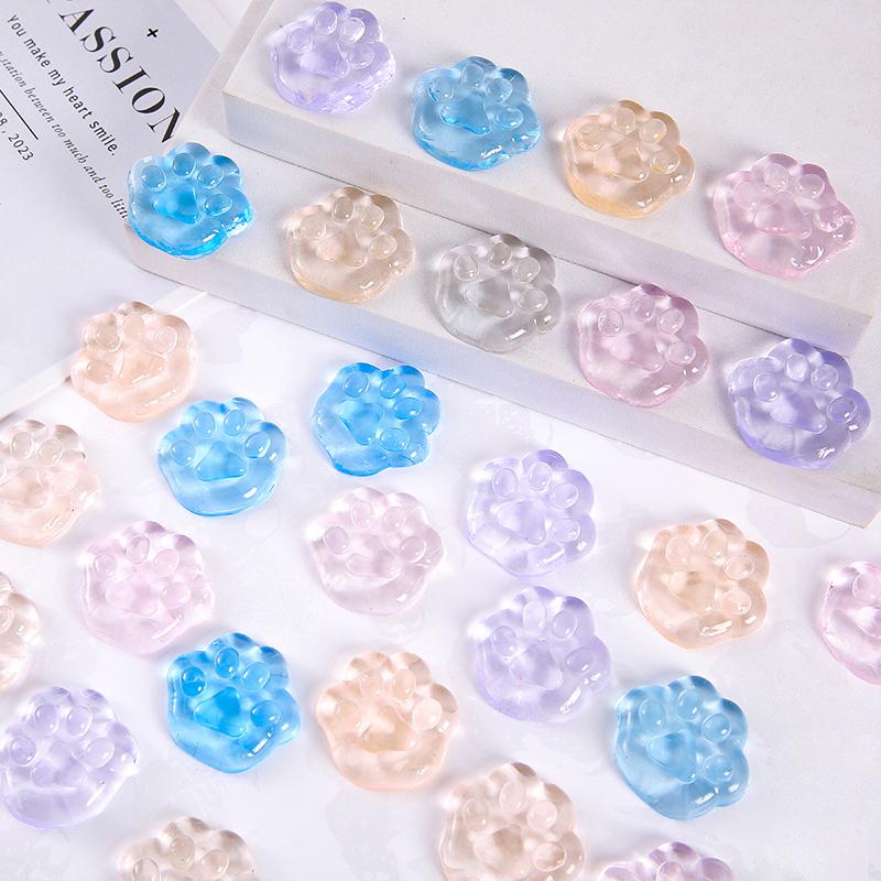 Kawaii Cat Paws Sticky Squeeze Toys Soft Realistic Quick Rebound Jelly Mini Cat Paws Transparent Squeeze Toys Kids Adult Gifts