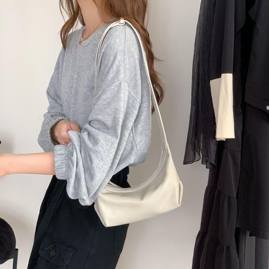 Dumpling Bag Women's Crossbody Bag New Niche Genuine Leather Single Shoulder Armpit Bag High-end Soft Leather Women's Bag