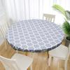 Elastic Edged Vinyl Fitted Tablecloth Flannel Backed & Elastic Edge Table Cover Indoor Outdoor Round Fitted Vinyl Table Cloth