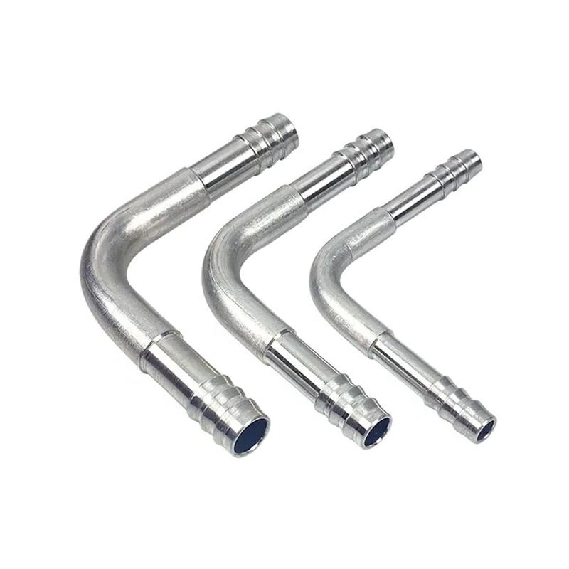 #6 #8 #10 AC 90 Grad Schlauchtülle Verbinder Aluminium Stecknippel Verbinder für Schlauch mit Barriere 3/8 1/2 5/8