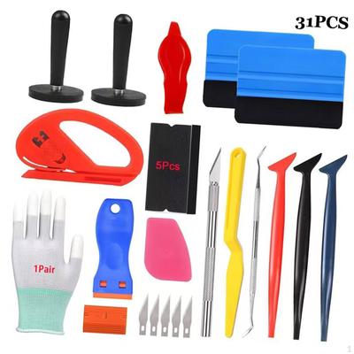 31x Car Window Tint Installation Kit Multifunctional Vinyl Wrap Squeegee