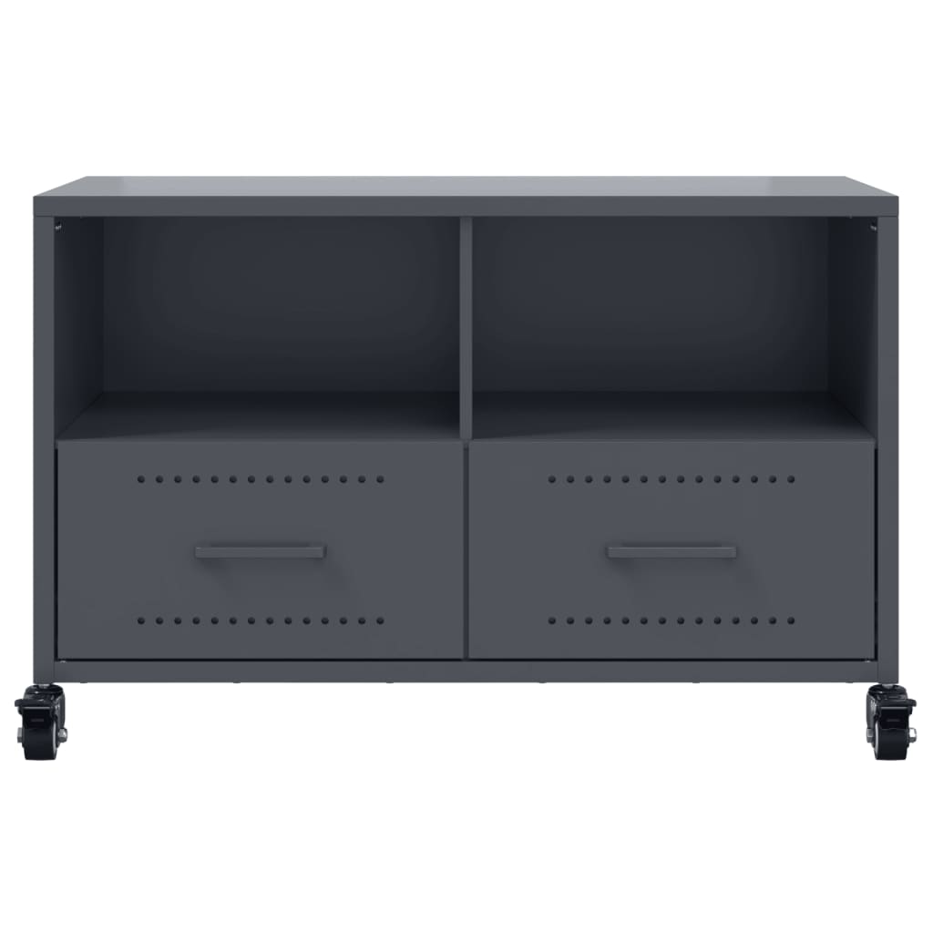 TV Stand Anthracite 68 x 39 x 43.5 cm Steel