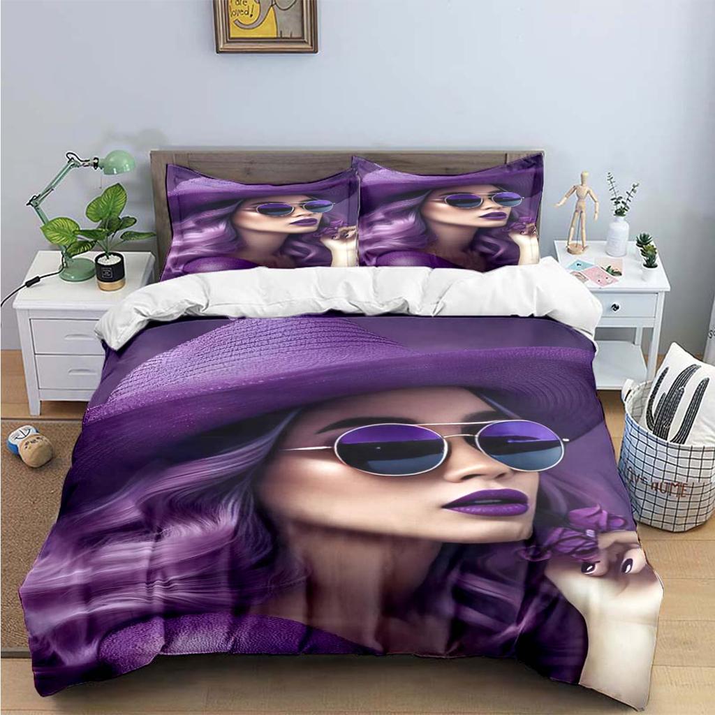 Fashion New Woman-Sexy Black And White Print Bedding Sets Bed Supplies Set Duvet Cover Bed Comforter Set Bedding Set Luxury Gift