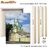 Ruopoty DIY Frame Painting By Numbers Landscape Wall Art Picture Drawing Picture By Numbers Castle For Living Room