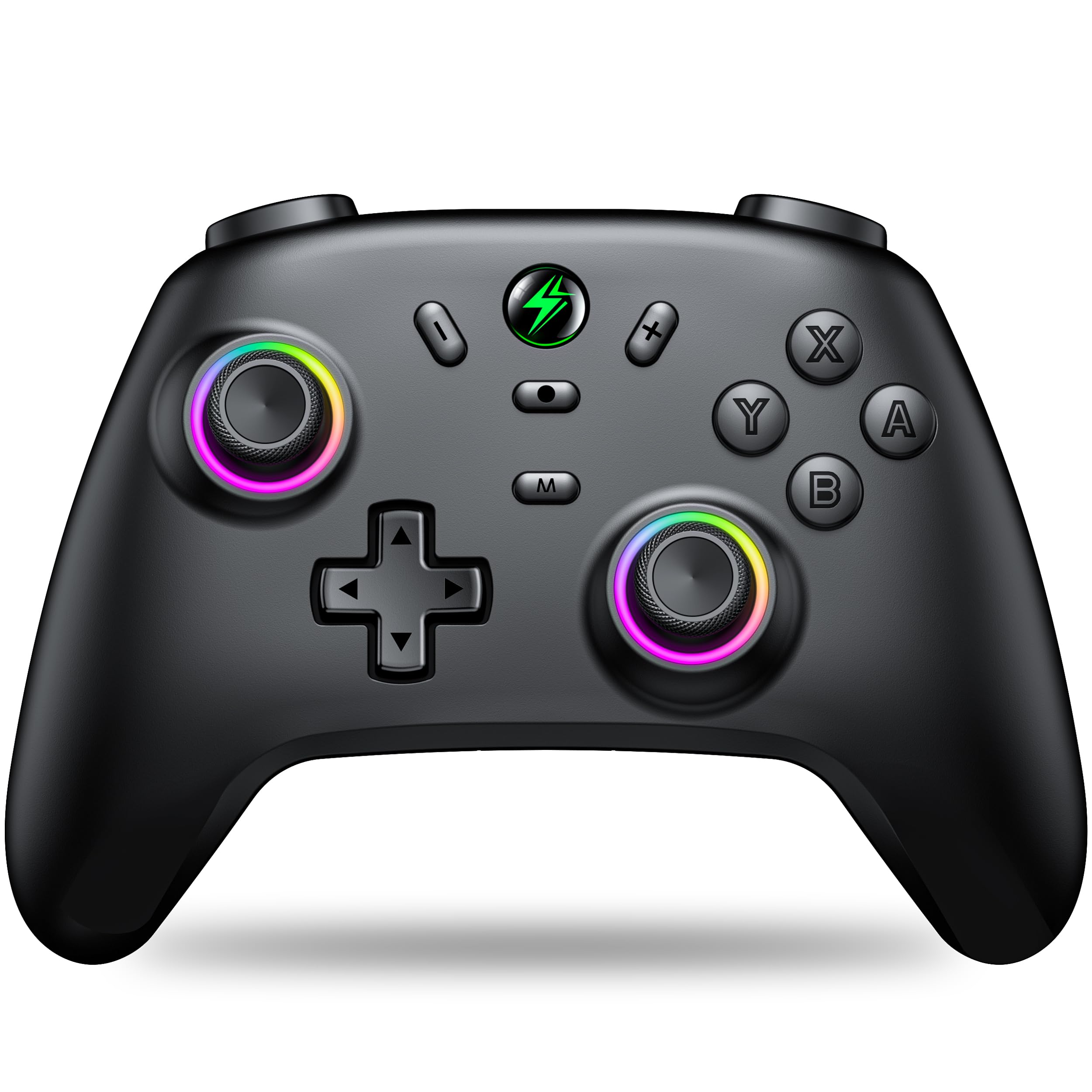 

Elekasumi Switch Controller with Switch RGB Lights Wireless Switch Controller App Settings 1000mAh Bluetooth Connection TURBO Rapid Fire Gyro Sensor чёрный
