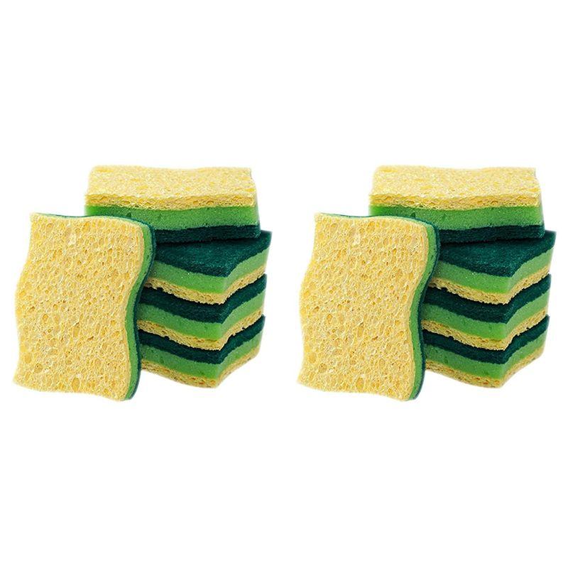 ABWR-Non-Scratch Cellulose Household Kitchen Sponges, Dishes Sponge 10 Packages ,Multi-Use Dish Scrubber Sponge For Household
