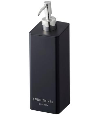 Yamazaki Magnetic Dispenser W7 X D9 X Tower Pump Dispenser 4261 Two-Way Conditioner, Black, Approx. H24cm, Series, Bottle,